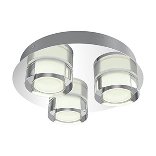 Philips A+, Mybathroom LED Spot Resort 3flg. 3417211P0, 1500lm, Chrom, aluminium, 18 watts, Silber, 21.5 x 21.5 x 6.1 cm