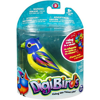 DigiBirds 88286 - Interaktiver Spielzeugvogel mit Pfeifring, ca. 7,5 x 9 cm, sortiert