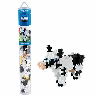 Plus-Plus 9604118 Cow pcs Kreativ-Bausteine Tube, Kuh, Geniales Konstruktionsspielzeug, 100 Teile, Mehrfarbig, Standard