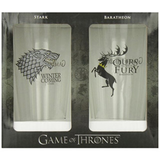 GAME OF THRONES PINT GLASS SET #1 (STARK/BARATHEON)