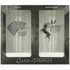 GAME OF THRONES PINT GLASS SET #1 (STARK/BARATHEON)