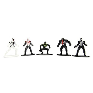 Marvel Spider-Man 5er Pack - Nano Metalfigs 4cm Sammelfigur 99253 detailgetreue Gestaltung, aus hochwertigem Diecast-Metall, kleine Figuren perfekt für jeden Sammler