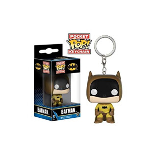Funko - Figurine Batman 75th Anniversaire - Batman Yellow Pocket Pop 4cm - 0849803064341