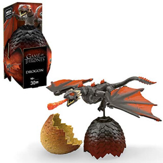 Mega Construx GMN99 - Probuilder Game of Thrones Drachenei Drogon inkl. Drache zum Zusammenbauen, wiederverschließbares Ei, originalgetreues Bauerlebnis, Bauset für Kinder und Sammler ab 16 Jahren