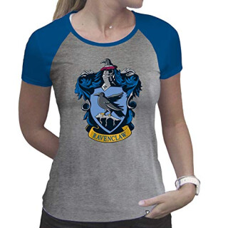 HARRY POTTER - Tshirt "Ravenclaw" woman SS grey & blue - premium