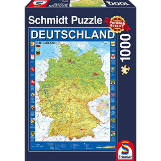 Schmidt Spiele Puzzle 58287 Deutschlandkarte, 1.000 Teile Puzzle