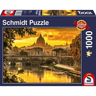 Schmidt Spiele Puzzle 58393 Goldenes Licht über Rom, 1.000 Teile Puzzle, bunt