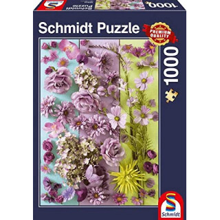 Schmidt Spiele 58944 Violette Blüten, 1000 Teile Puzzle, bunt