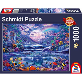 Schmidt Spiele 58945 Mondschein-Oase, 1000 Teile Puzzle, bunt