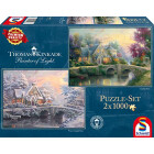 Schmidt Spiele 59468 Thomas Kinkade, Winter in Lamplight...