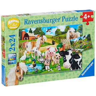 Ravensburger Kinderpuzzle 07830 - Tierfreunde / Animal Club - 2 x 24 Teile
