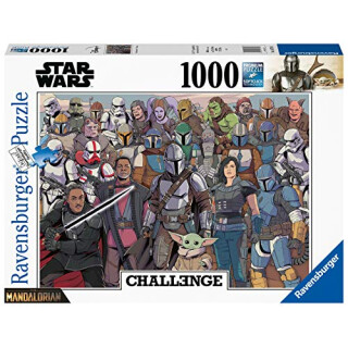 Ravensburger Puzzle 16770 - Star Wars Challenge Puzzle Baby Yoda - 1000 Teile Puzzle für Erwachsene und Kinder ab 14 Jahren, Puzzle-Motiv mit Figuren aus The Mandalorian