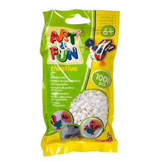 Simba 106374415 Art and Fun 1.000 Bügelperlen im Beutel weiss