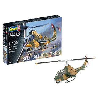 Revell Modellbausatz Hubschrauber 1:100 - Bell AH-1G Cobra im Maßstab 1:100, Level 3