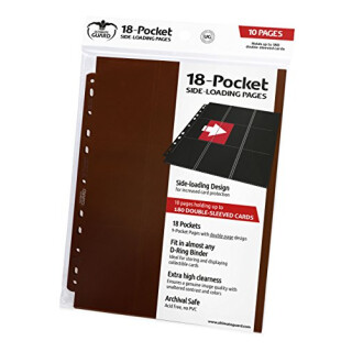 Ultimate Guard UGD010411 - 18 Pocket Pages Side Loading, Einsteckhülle, braun