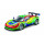 Bburago Ferrari 458 GT3 15: Modellauto im Maßstab 1:43, Ferrari Racing Serie, Geschenkbox, 12 cm, grün #64 (18-36305)