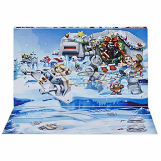 Star Wars Micro Force Adventskalender Winterkulisse, 24 Mini-Überraschungsfiguren zum Sammeln und 7 Exklusive Sticker