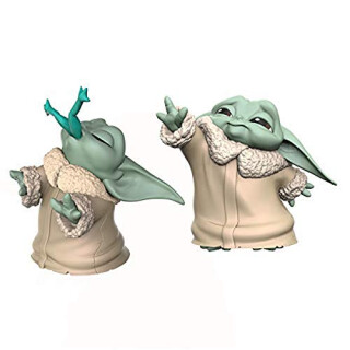 Hasbro F1254 Wars The Bounty Collection The Child 5,5 cm großer The Mandalorian Baby Yoda, mit Frosch-Snack und Macht-Pose, Figuren 2er-Pack