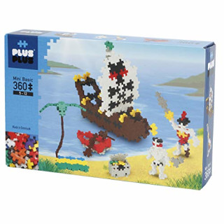 Plus-Plus 9603729 Geniales Konstruktionsspielzeug, Basic, Piraten, Bausteine-Set, 360 Teile
