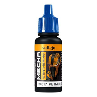 Petroleum-Flecken, glänzend,