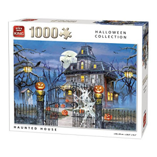 King 5723 Halloween Haunted House Puzzle, weiß