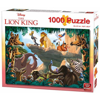 King 55830 Disney König der Löwen Puzzle 1000 Teile, Blue Carton