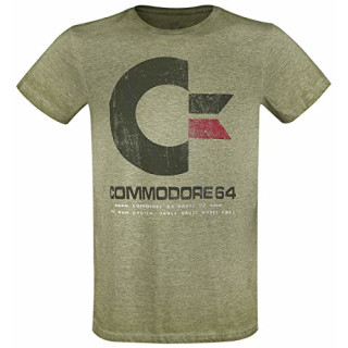 Commodore 64 C64 Logo - Vintage Männer T-Shirt grün meliert S
