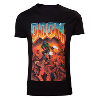 DOOM - Classic Boxart Mens T-shirt - XL