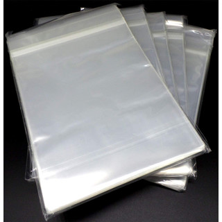 5 x 100 Docsmagic.de Resealable Thick Manga Bags 175 x 218 + 38 mm - 2 Mil - Hüllen mit Lasche - Wiederverschließbar