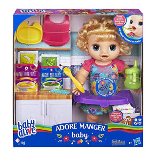 Baby Alive Puppe, Blonde Haar Francais