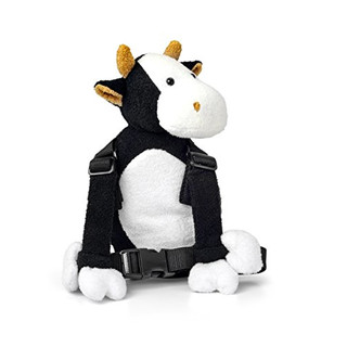 Goldbug Harness Buddy, Sicherheitsrucksack mit Leine für Kinder schwarz kuh einheitsgröße