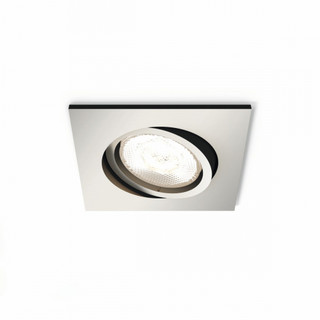 Philips myLiving LED Warmglow Einbauspot Shellbark, 1-flammig, eckig, aluminium