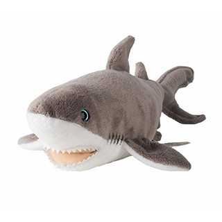 WWF00841 Plüsch Weißer Hai, realistisch gestaltetes Plüschtier, ca. 38 cm groß
