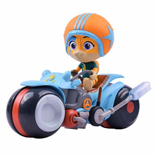Smoby 180210 Spielfigur Lampo mit Motorrad, Figur aus der 44 Cats Serie, für Kinder ab 3 Jahren, Mehrfarbig