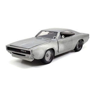 Jada Toys Fast & Furious Doms 1968 Dodge Charger R/T, Auto, Tuning-Modell im Maßstab 1:24, zu öffnende Türen, Motorhaube und Kofferraum, Freilauf, metallisch
