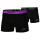 Kappa 4X Logo Boxer Short Herren Boxershorts 4 Stück Schwarz/Lila, Grösse:L