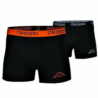 4x Kappa Logo Boxer Short Mens Boxershorts 4 Pieces Black / Lemon, Sizes:XXL