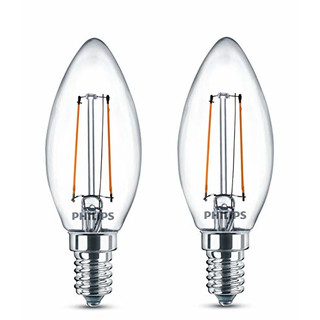 Philips 8718696587553 A++, LED-Leuchtmittel, Glas, 2 W, E14, klar, 3.5 x 3.5 x 9.7 cm