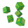 Orc Green & yellow 5D6 Dice (5)
