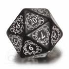 D20 Level Counter Black & white Die (1)