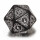 D20 Level Counter Black & white Die (1)