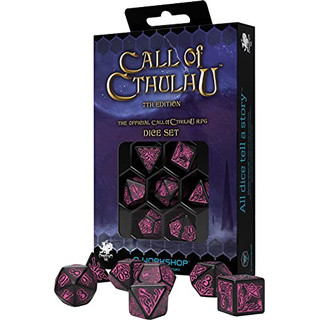 Call of Cthulhu 7th Edition Black & magenta Dice Set(AVAILABLE from 20.01.21)