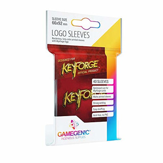 KeyForge Printed Sleeves Logo Red