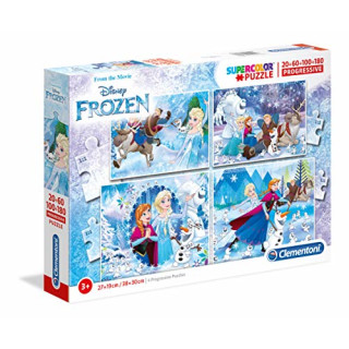 Clementoni 07723 07723-Supercolor - Frozen - 20 + 60 + 80 + 180 Stück, Mehrfarbig
