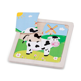 New Classic Toys - 10526 - Mini Puzzle - Kuh