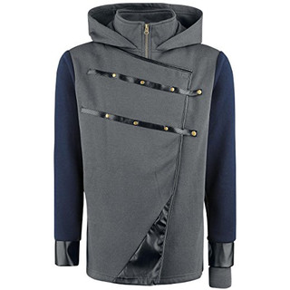 Meroncourt Herren Dishonored 2 Corvo Stealth Hoodie Kapuzenpullover, grau, M