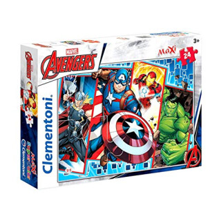 Clementoni 24495 Maxi Puzzle 24 Teile Supercolor-Marvel The Avengers, für Kinder ab 3 Jahren
