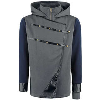 Meroncourt Herren Dishonored 2 Corvo Stealth Hoodie Kapuzenpullover, Grau (Grey Grey), X-Large
