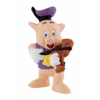 Bullyland 12491 - Spielfigur - Walt Disney 3 kleine Schweinchen - Fiedler, ca. 6 cm