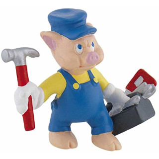 Bullyland 12492 - Spielfigur - Walt Disney 3 kleine Schweinchen - Schweinchen Schlau, ca. 9 cm